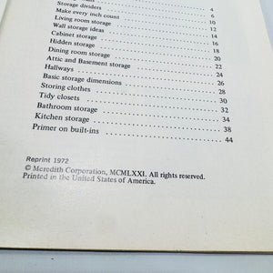 Better Homes and Gardens Guide to Storage and Bookshelves 1971 Pamphlet Lot