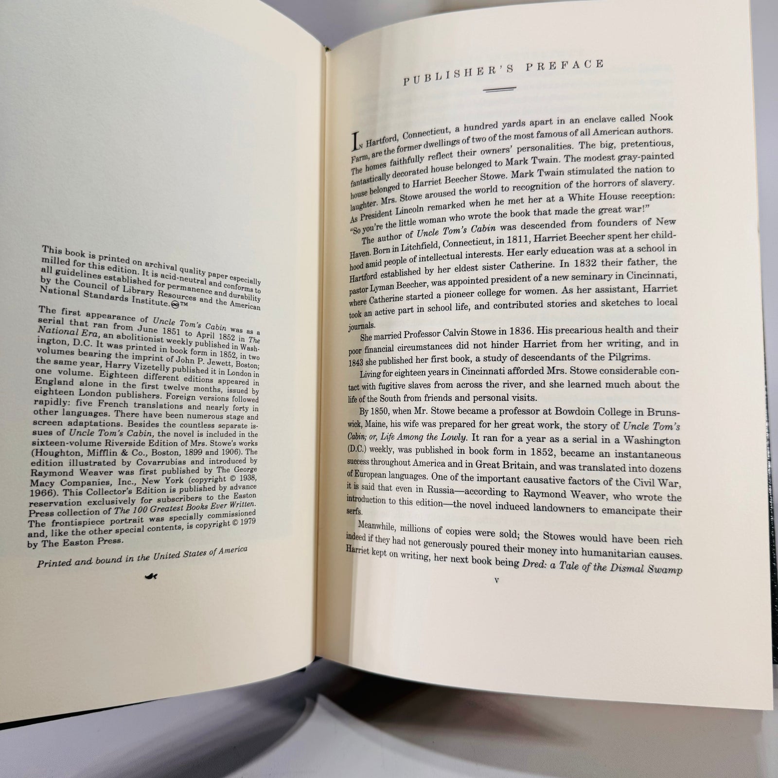Uncle Tom’s Cabin by Harriet Beecher Stowe | Easton Press Leather Collector’s Edition (1979)