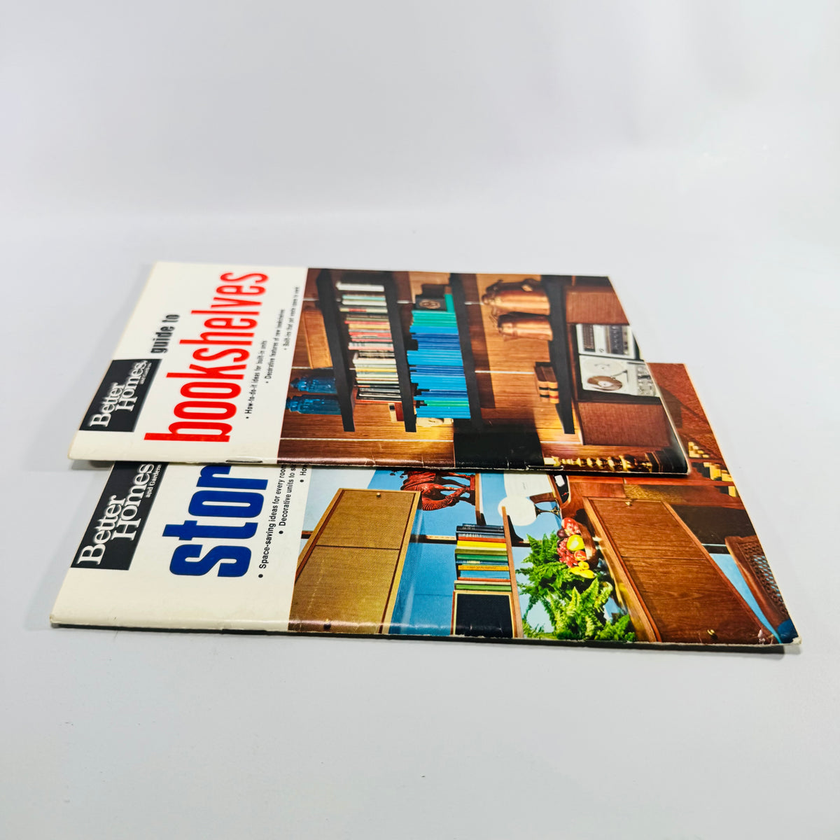 Better Homes and Gardens Guide to Storage and Bookshelves 1971 Pamphlet Lot