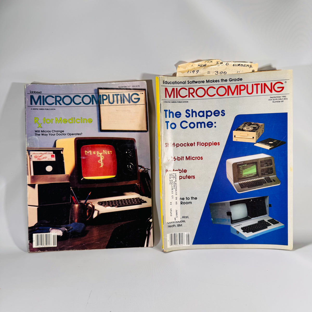 Two Vintage Microcomputing Magazines – Nov 1981 &amp; Sept 1982 | Tech History, Educational Software, Floppy Disks