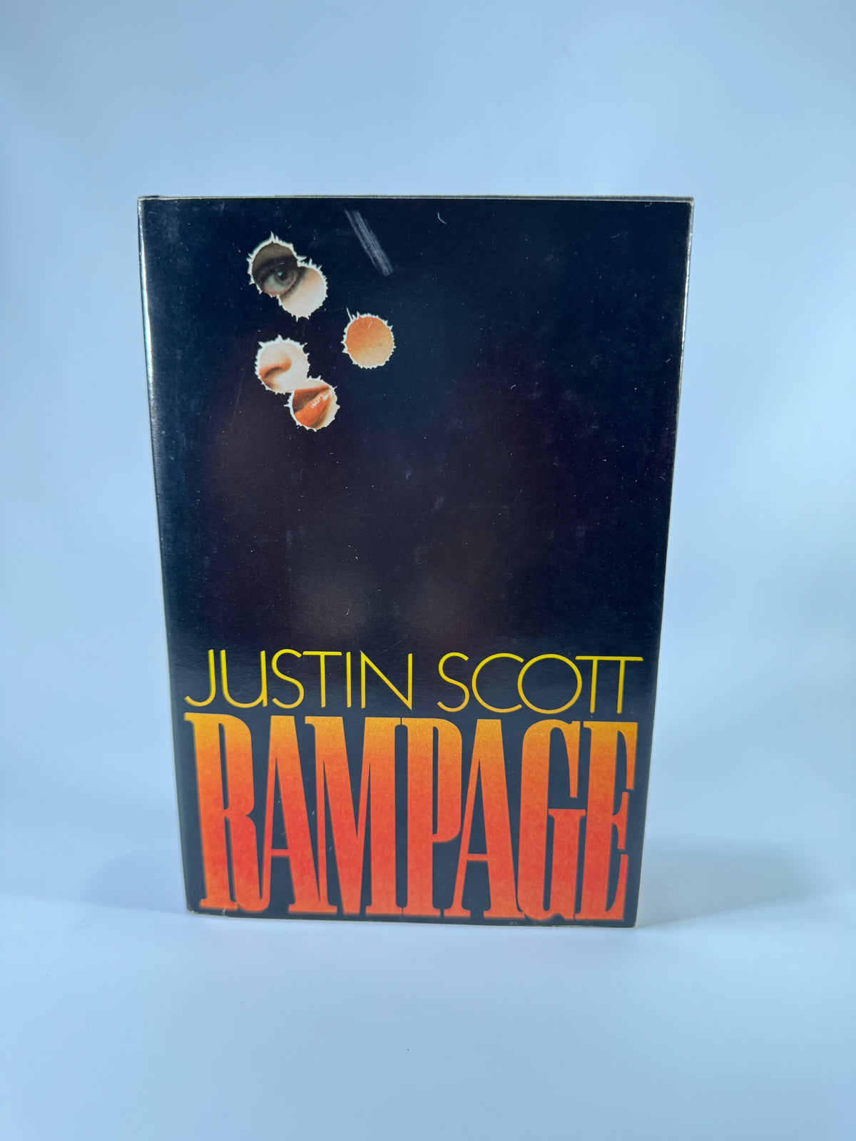 Rampage — Justin Scott (1985) Hardcover w/ Dust Jacket | Simon &amp; Schuster | Book Club Edition