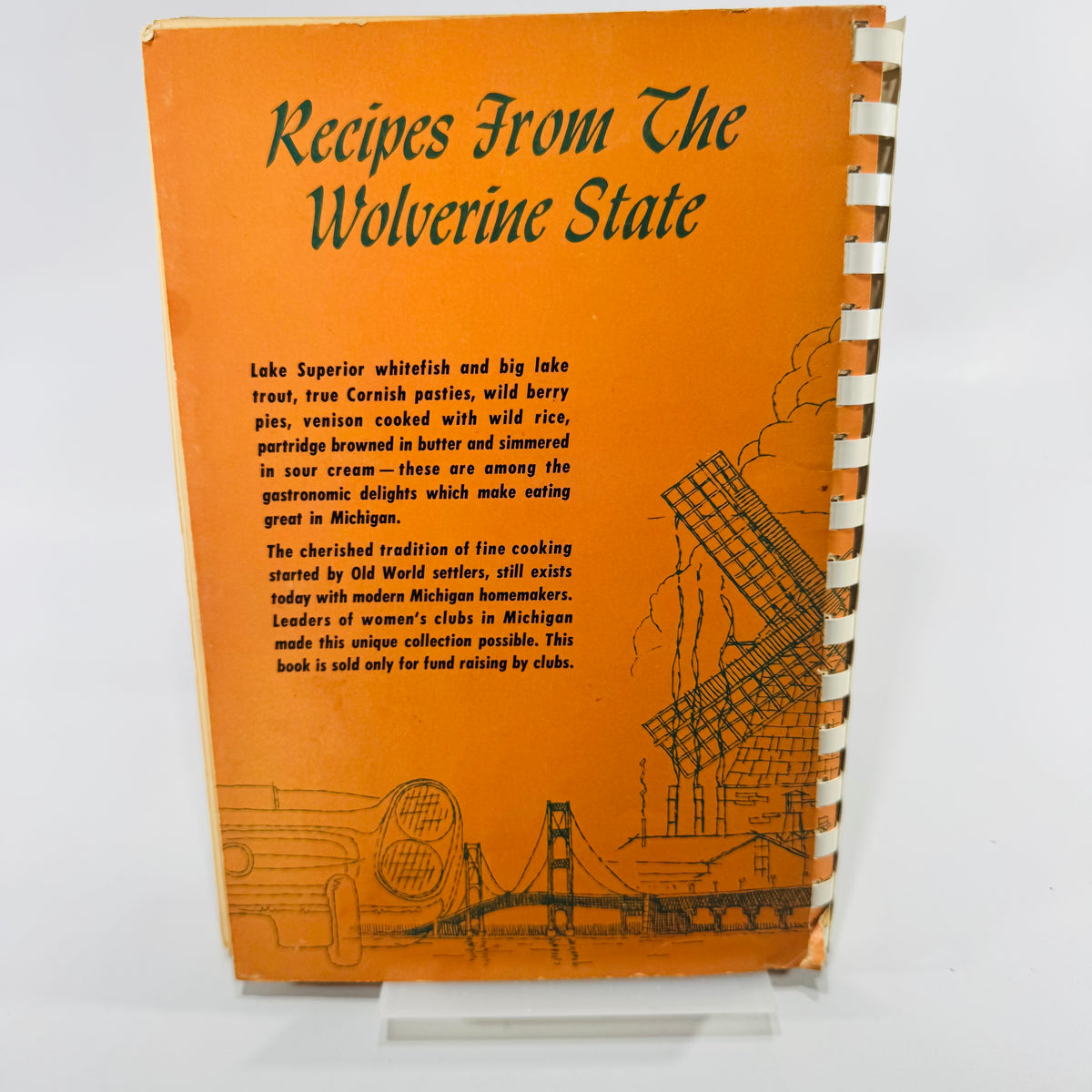 Favorite Recipes of Michigan 1964 Women's Club Cookbook 900 Recipes Comb Bound