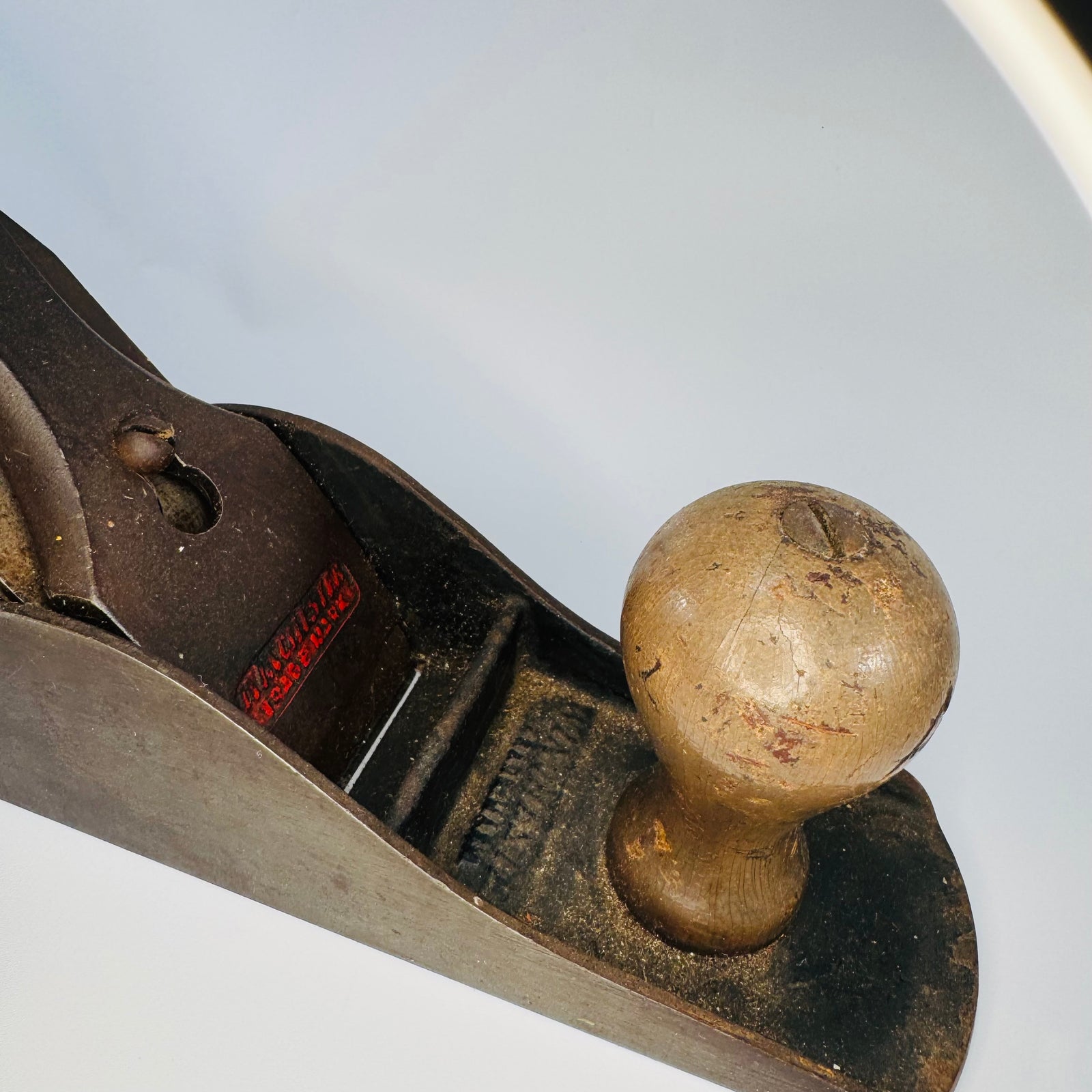 Vintage Winchester No. 3010 Jack Plane | Iron Body Wood Handles | Red Winchester Lever Cap | Antique Woodworking Hand Plane
