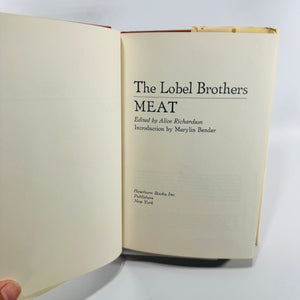 Meat by The Lobel Brothers 1971 Hawthorn Books Hardcover Book Club Edition