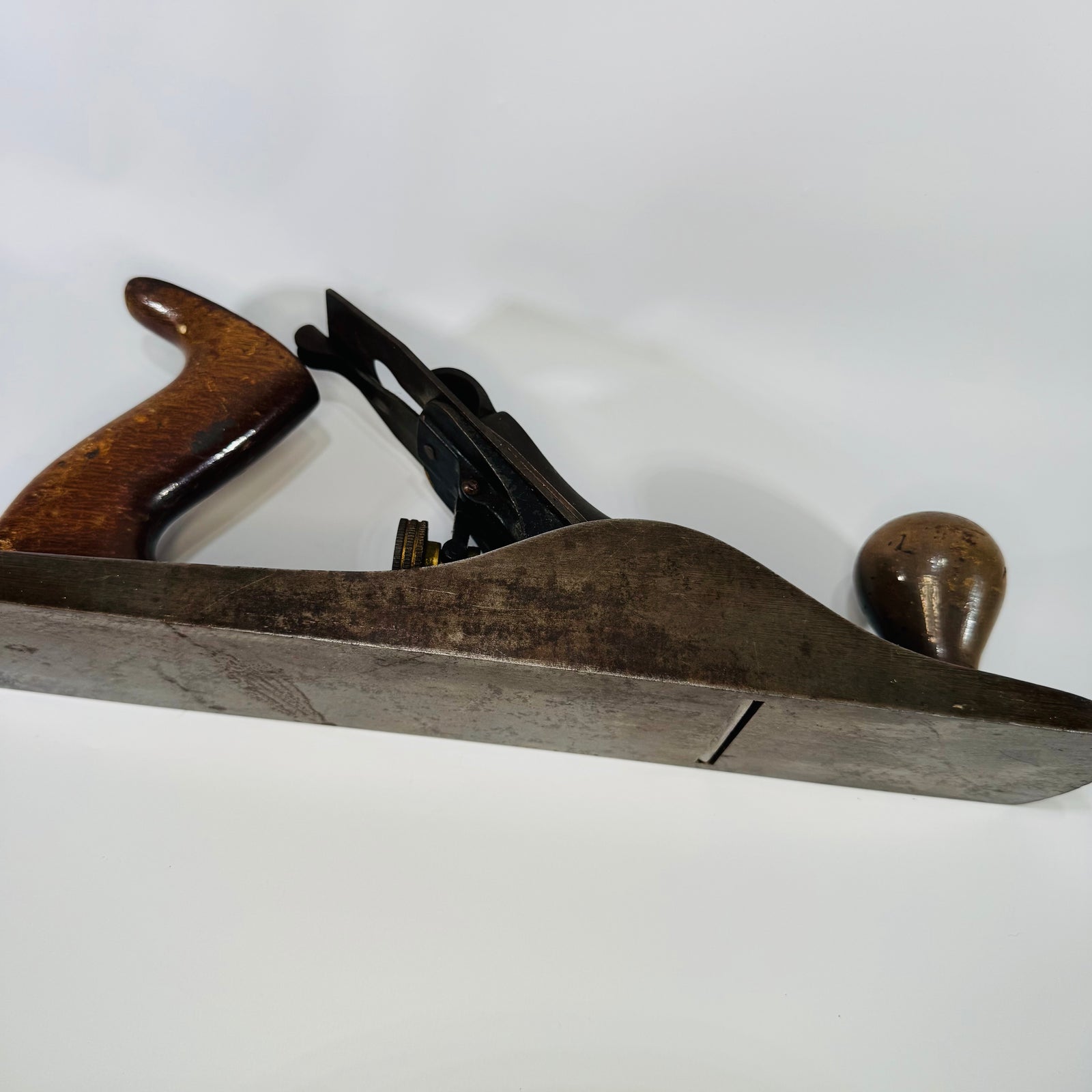Vintage Winchester No. 3010 Jack Plane | Iron Body Wood Handles | Red Winchester Lever Cap | Antique Woodworking Hand Plane