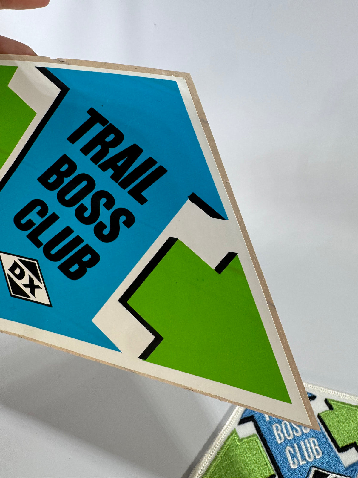 Vintage DX Oil & Gas Trail Boss Club Patch + Sticker Set | Camping Club Mail-In Premium | Retro Outdoor Ephemera