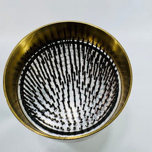 Mid Century Brass Ikebana Kenzan Flower Frog Bowl 1950s to 1970s