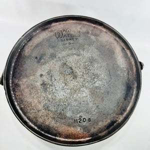 Wagner Ware Sidney -O- 1120 B Bailed Round Griddle 1922 to 1959 Cast Iron