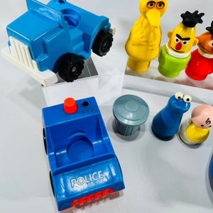 Fisher Price Little People Sesame Street Mixed Lot with Bert Ernie Big Bird Cookie Monster 1970s