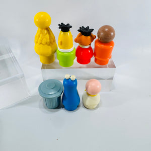 Fisher Price Little People Sesame Street Mixed Lot with Bert Ernie Big Bird Cookie Monster 1970s