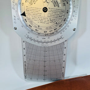 Safetech E-6B Flight Computer FDF-57-B Mechanical Aviation Slide Rule Wind Correction Calculator w/ Case 9x6 Vintage Pilot Tool