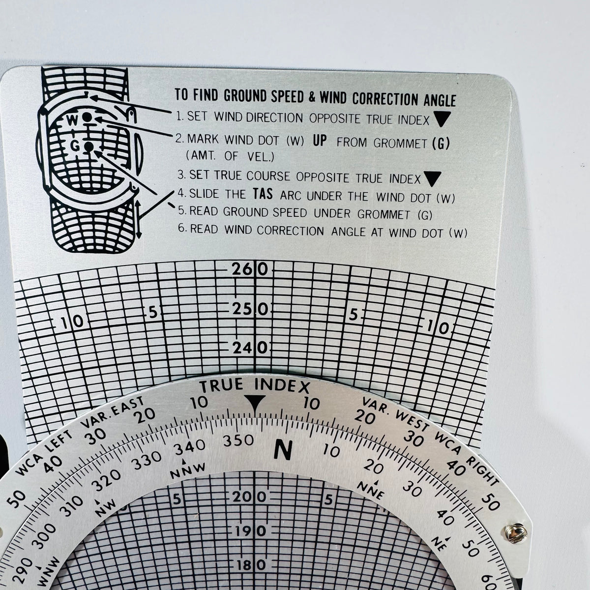 Safetech E-6B Flight Computer FDF-57-B Mechanical Aviation Slide Rule Wind Correction Calculator w/ Case 9x6 Vintage Pilot Tool