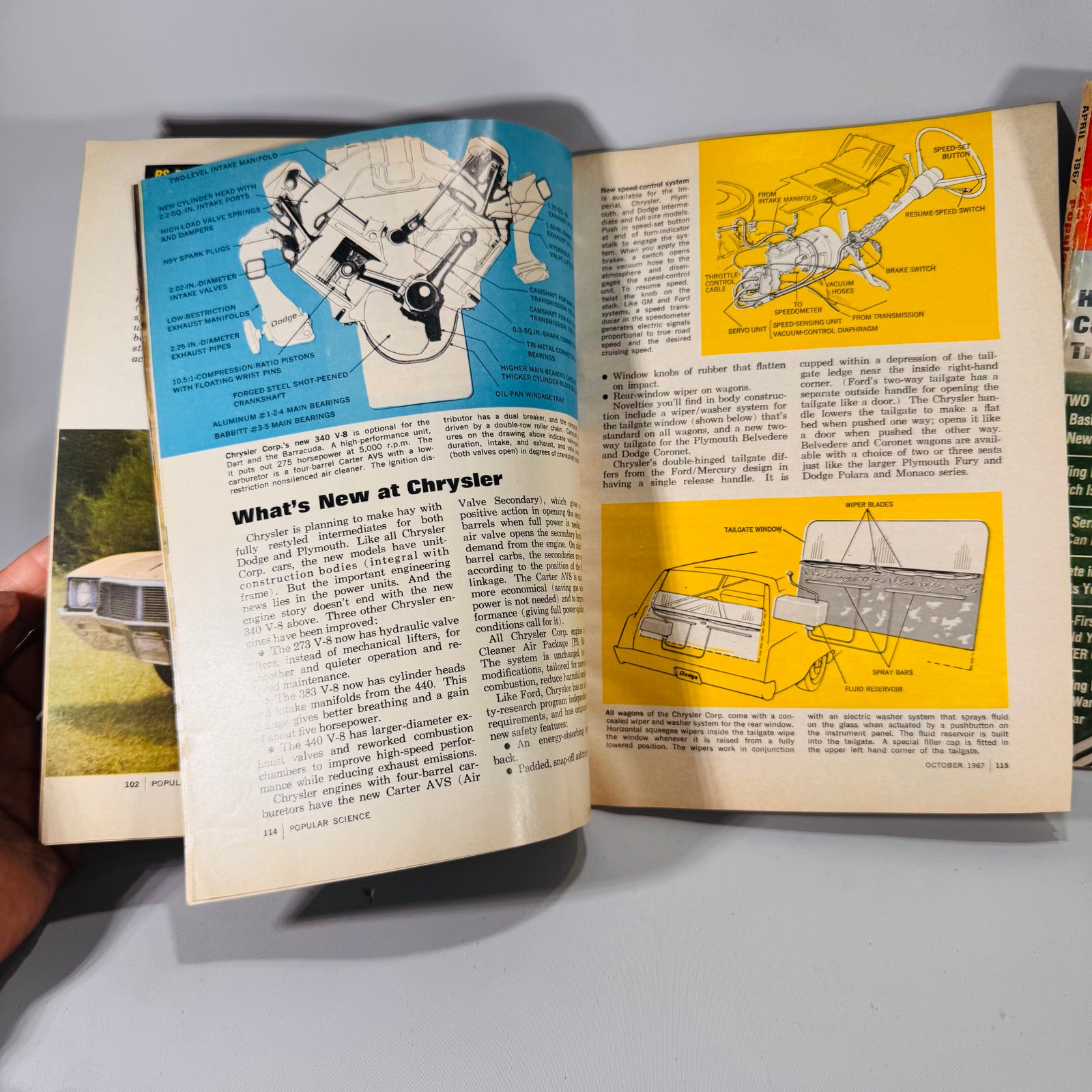 Two Vintage Popular Science Magazines (1967) | UFOs, Copters & The ‘68 Cars | Science, Auto, DIY Features