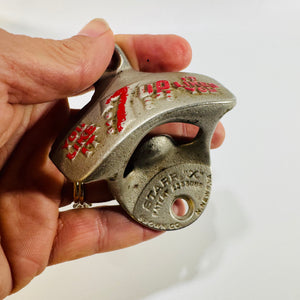7 Up Starr X Wall Mount Bottle Opener Brown Co. USA Vintage Advertising