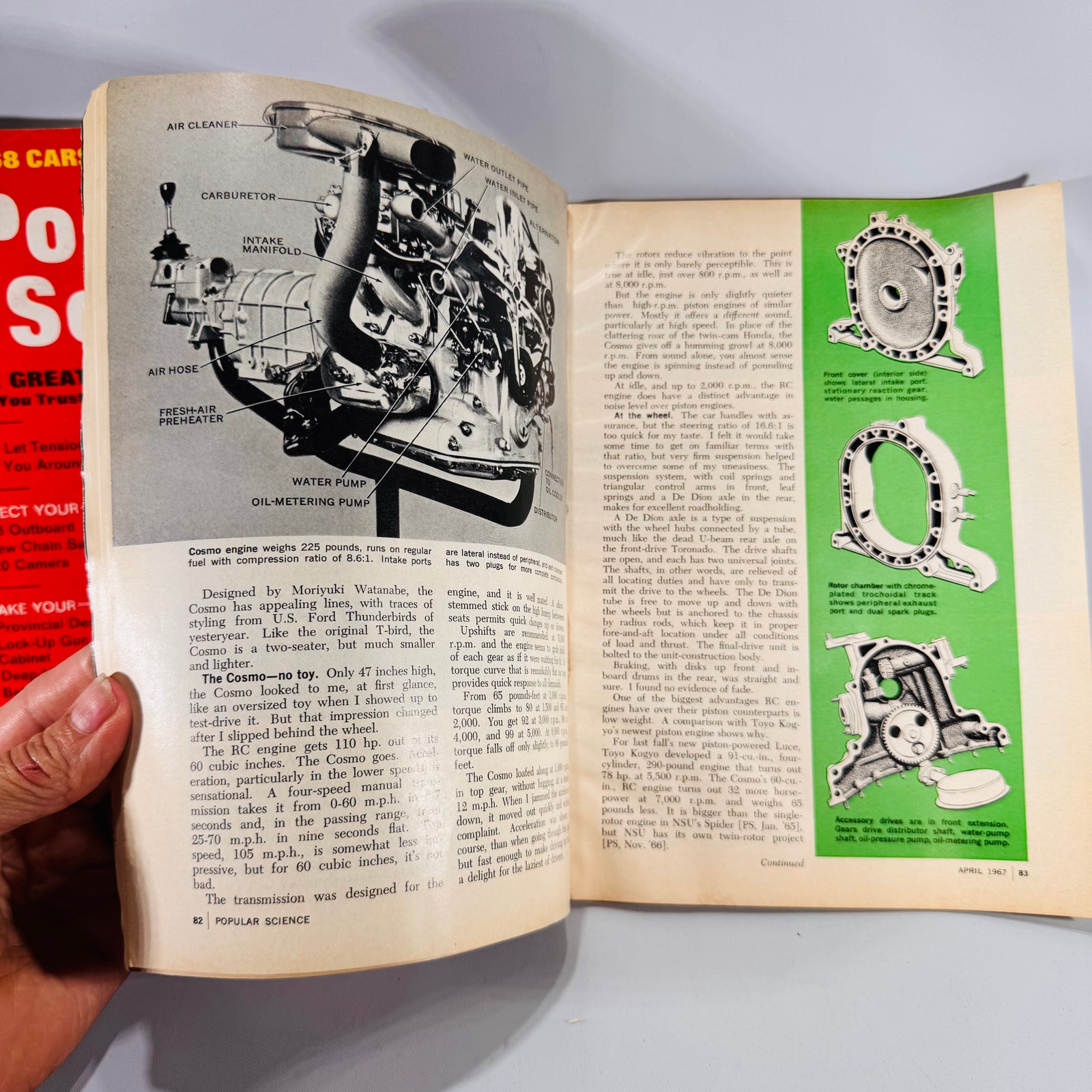 Two Vintage Popular Science Magazines (1967) | UFOs, Copters & The ‘68 Cars | Science, Auto, DIY Features