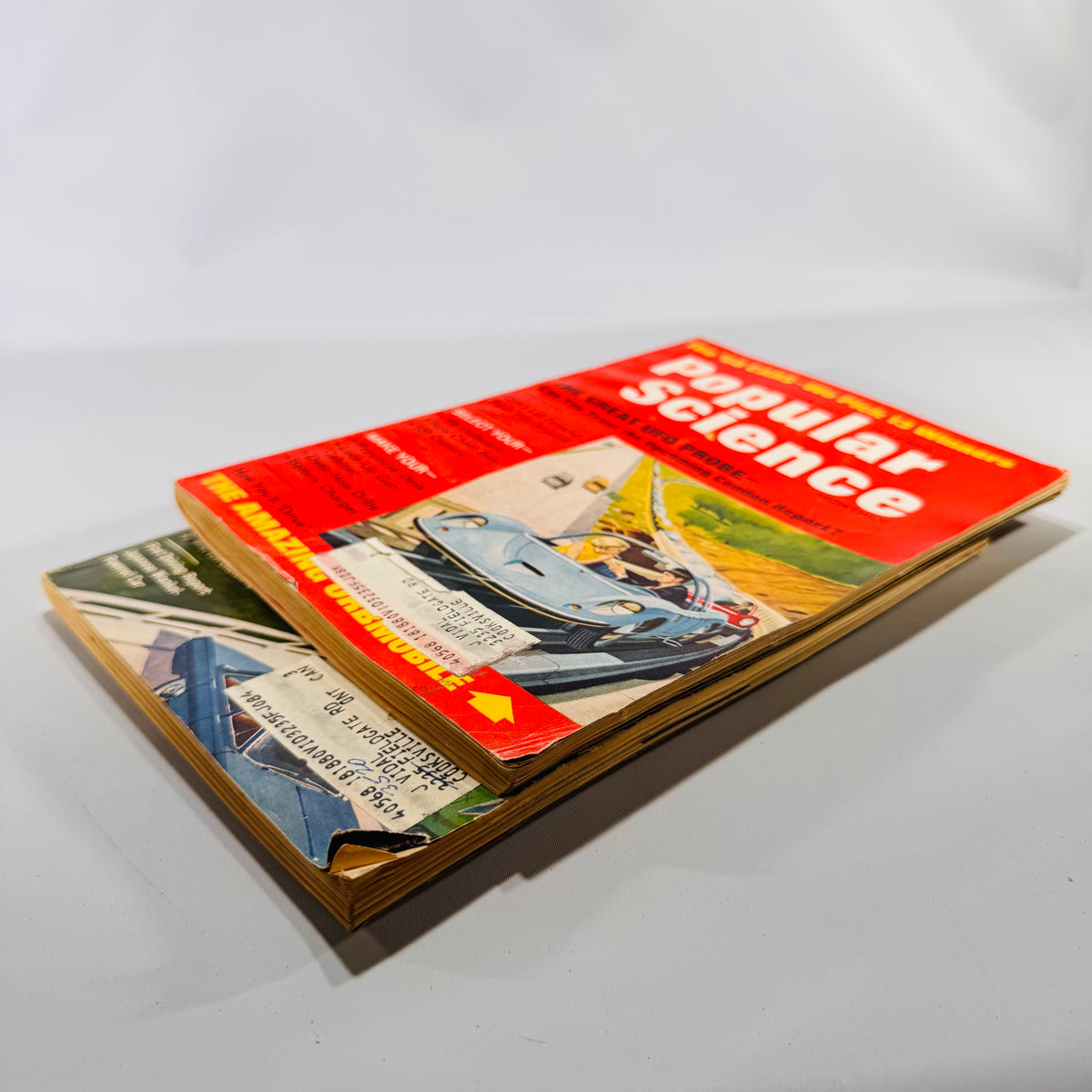 Two Vintage Popular Science Magazines (1967) | UFOs, Copters & The ‘68 Cars | Science, Auto, DIY Features