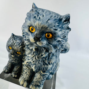 Goebel 31 008 12 Persian Cat with Kitten 1975 West Germany Porcelain Figurine