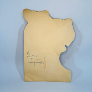 1920s 1930s Vintage Valentine Die Cut Elephant Pop Up Honeycomb Tissue Card To My Valentine “I’ll Never Forget!” 8x5.5