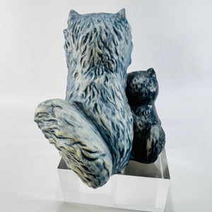 Goebel 31 008 12 Persian Cat with Kitten 1975 West Germany Porcelain Figurine