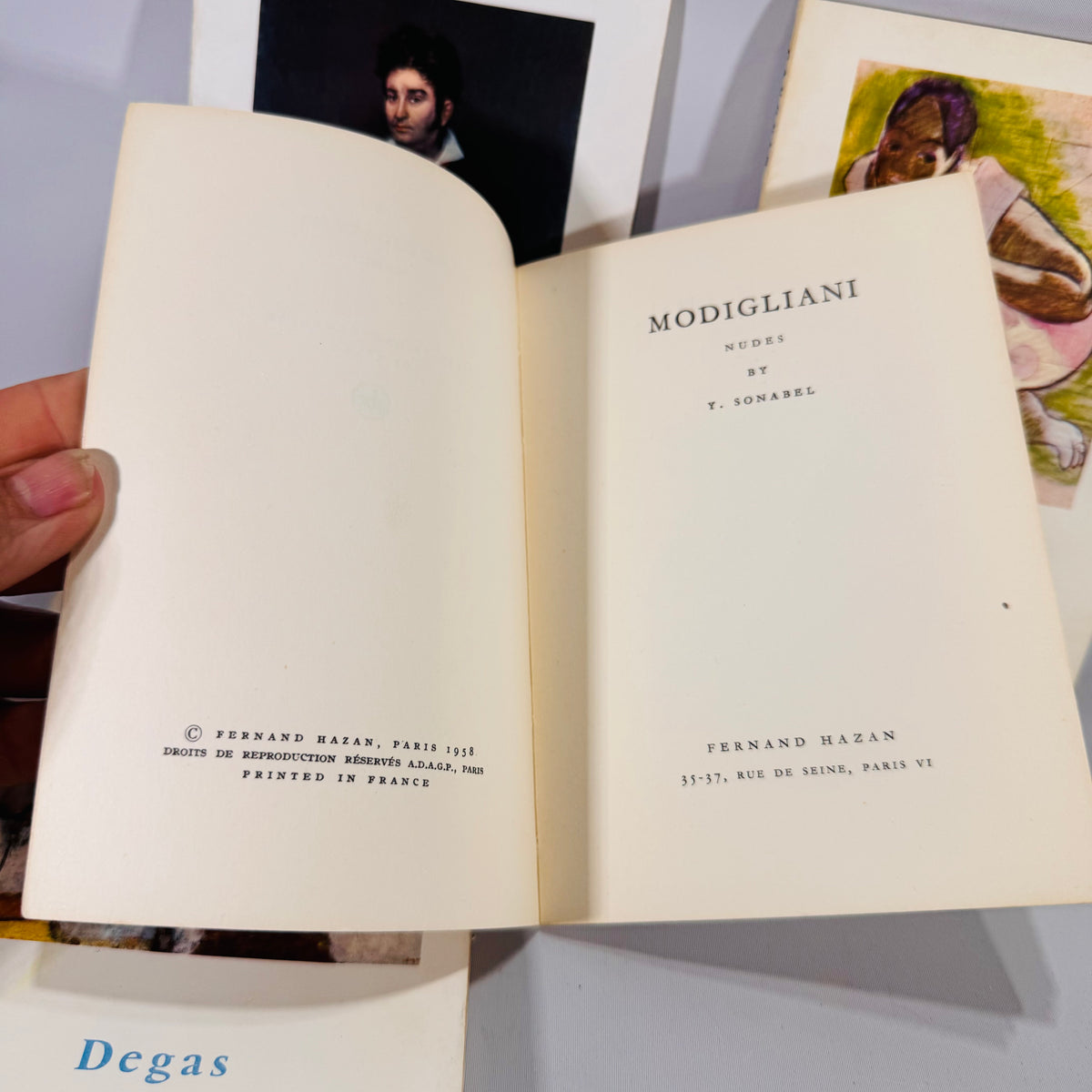 Fernand Hazan Vintage Art Book Set – Goya, Gauguin, Degas, Modigliani (1958–59)
