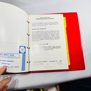 Kodak Photographic Notebook 1960s Eastman Kodak Binder Lot of 2 with Photo Information Booklets