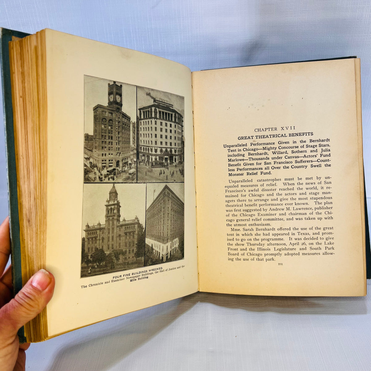 The History of the San Francisco Earthquake and Fire Horror the Complete Story by Charles Eugene Banks 1906