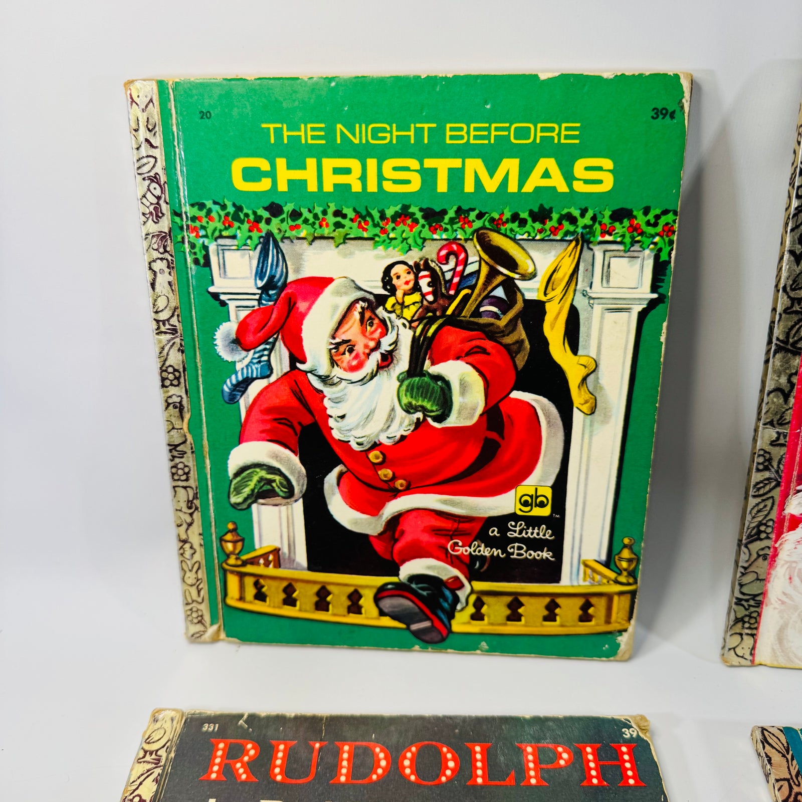 Vintage Little Golden Books Christmas Bundle of 4 — Night Before Christmas, Santa’s Surprise Book, Rudolph, Frosty (1970s printings) — Golden Press | Holiday Kids Classics