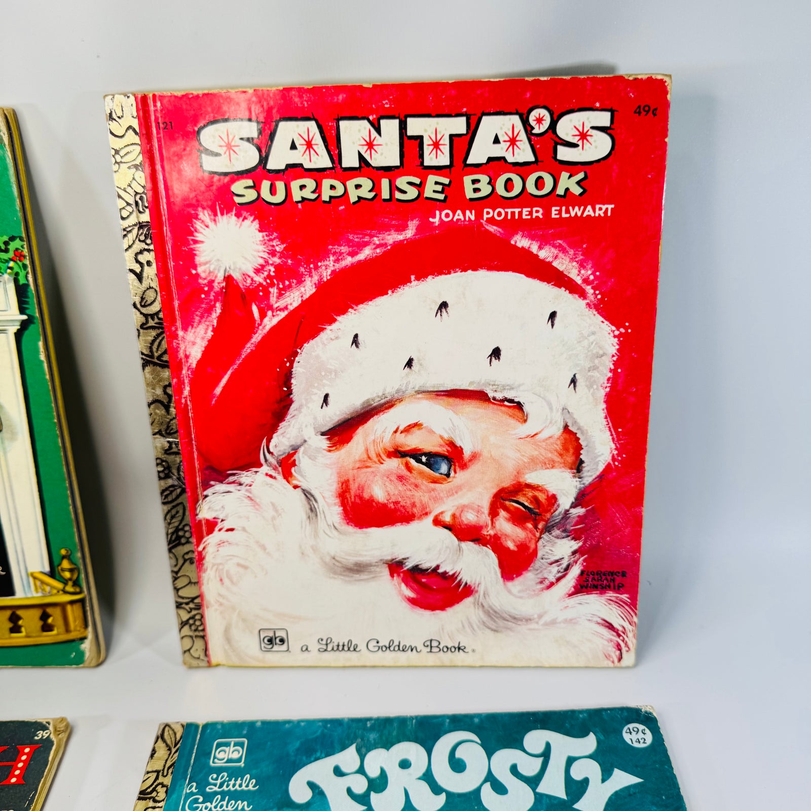 Vintage Little Golden Books Christmas Bundle of 4 — Night Before Christmas, Santa’s Surprise Book, Rudolph, Frosty (1970s printings) — Golden Press | Holiday Kids Classics