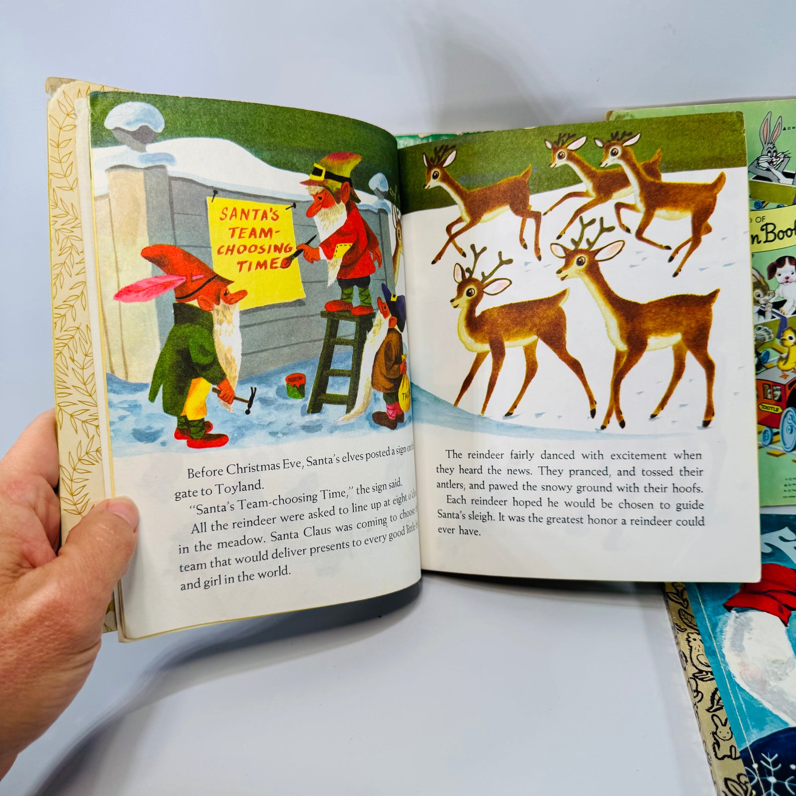 Vintage Little Golden Books Christmas Bundle of 4 — Night Before Christmas, Santa’s Surprise Book, Rudolph, Frosty (1970s printings) — Golden Press | Holiday Kids Classics