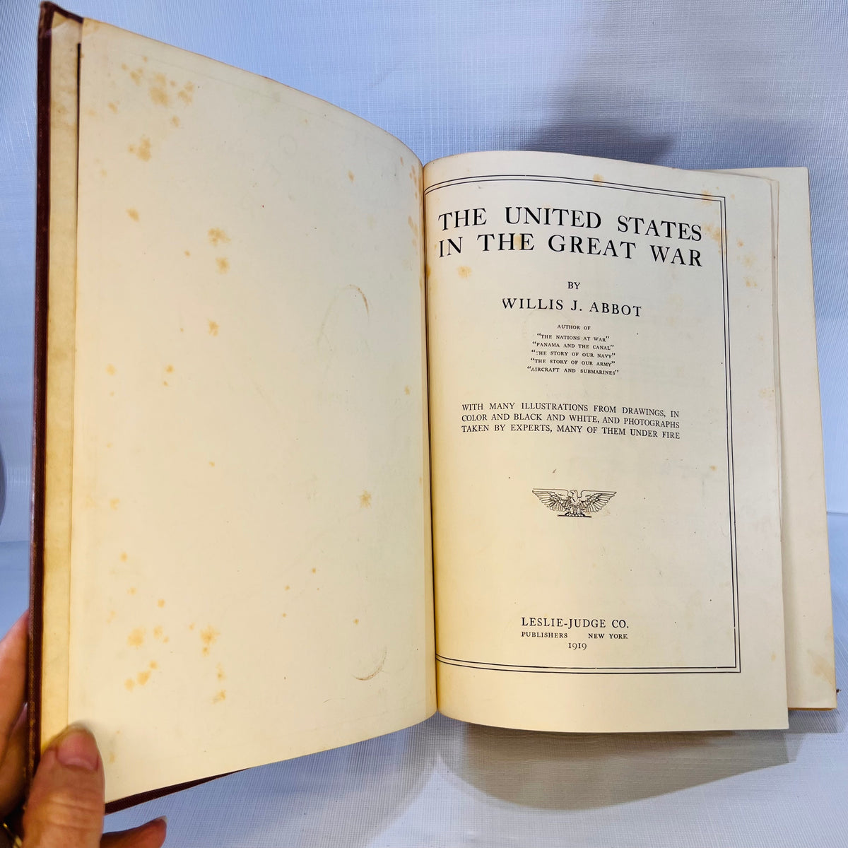 The United States in the Green War by Willis J. Abbot 1919 Double Day Page and Company