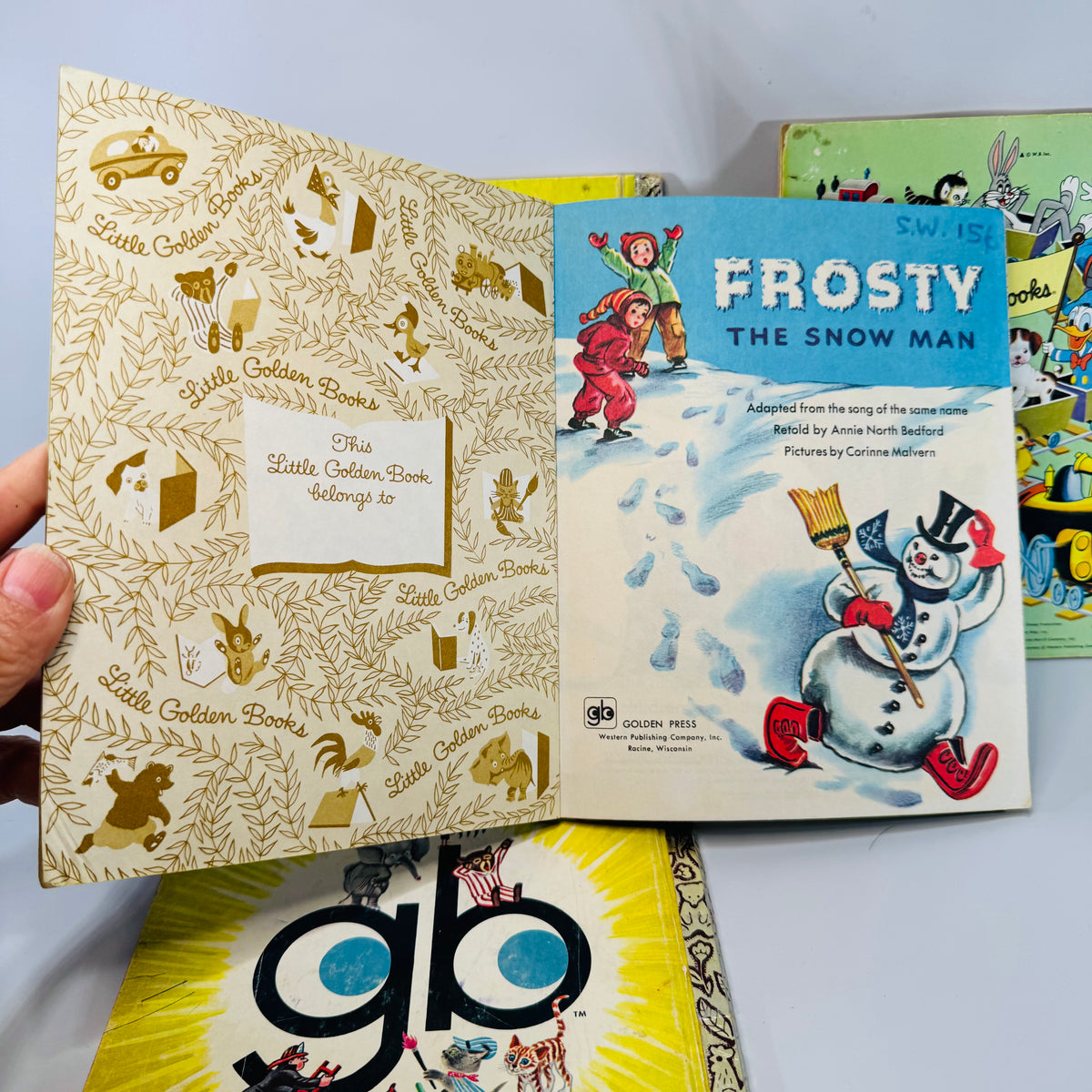 Vintage Little Golden Books Christmas Bundle of 4 — Night Before Christmas, Santa’s Surprise Book, Rudolph, Frosty (1970s printings) — Golden Press | Holiday Kids Classics