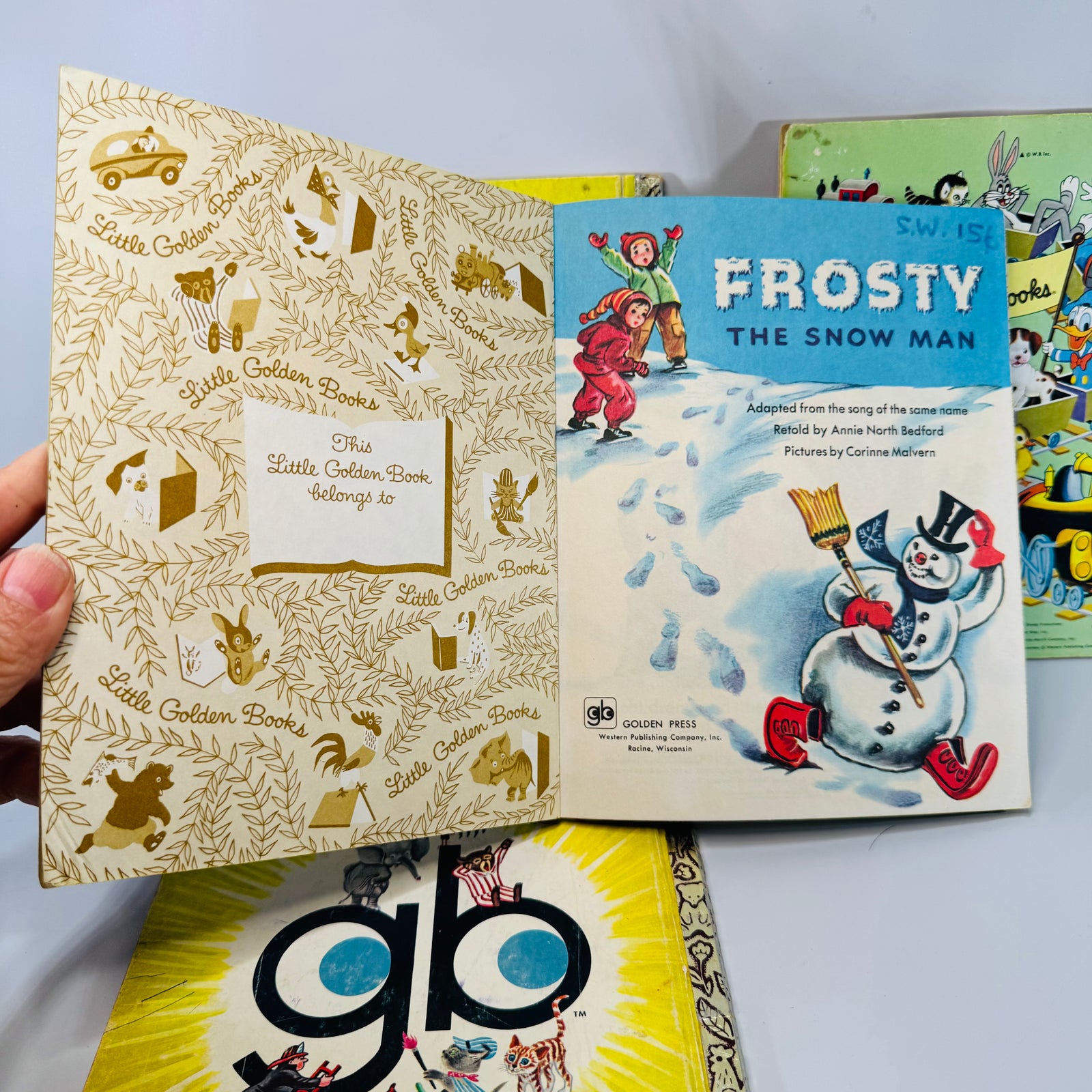Vintage Little Golden Books Christmas Bundle of 4 — Night Before Christmas, Santa’s Surprise Book, Rudolph, Frosty (1970s printings) — Golden Press | Holiday Kids Classics