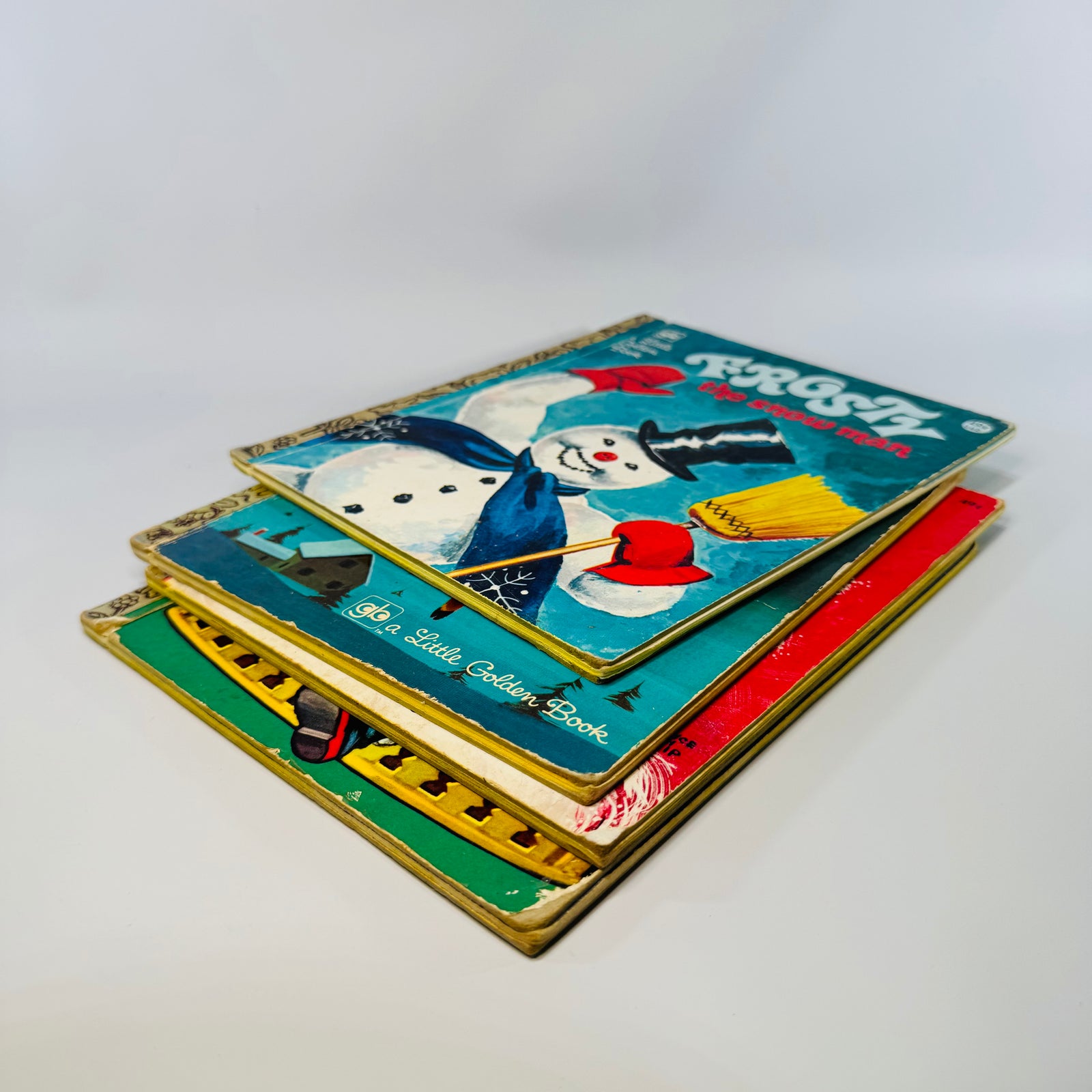 Vintage Little Golden Books Christmas Bundle of 4 — Night Before Christmas, Santa’s Surprise Book, Rudolph, Frosty (1970s printings) — Golden Press | Holiday Kids Classics