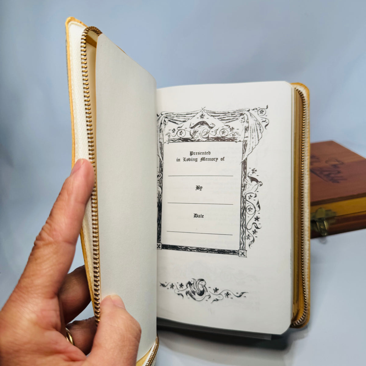 Vintage Memorial Holy Bible in Wooden Presentation Box 1958— Self-Pronouncing KJV (Copyright 1958) — Memorial Bibles Int’l | Zippered White Bible, Sympathy Ephemera, Christian Devotional