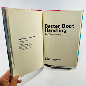Better Boat Handling by Des Sleightholme 1983 Seven Seas First US Edition Hardcover