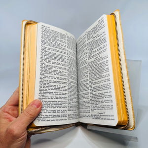 Vintage Memorial Holy Bible in Wooden Presentation Box 1958— Self-Pronouncing KJV (Copyright 1958) — Memorial Bibles Int’l | Zippered White Bible, Sympathy Ephemera, Christian Devotional