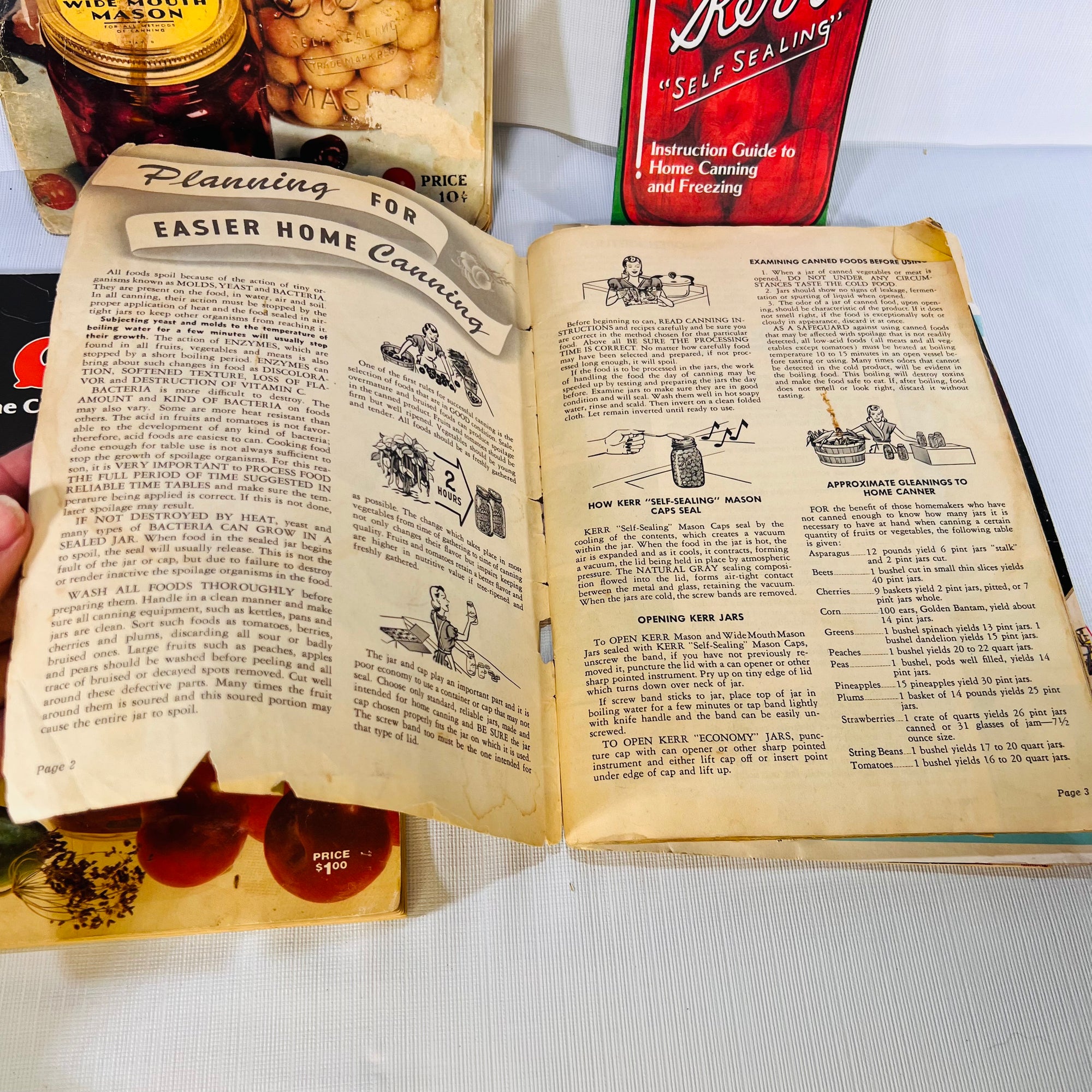 Four Vintage Kerr Home Canning Pamphlets Packed With Hand Written Home Recipes Kerr Glass Manufacture