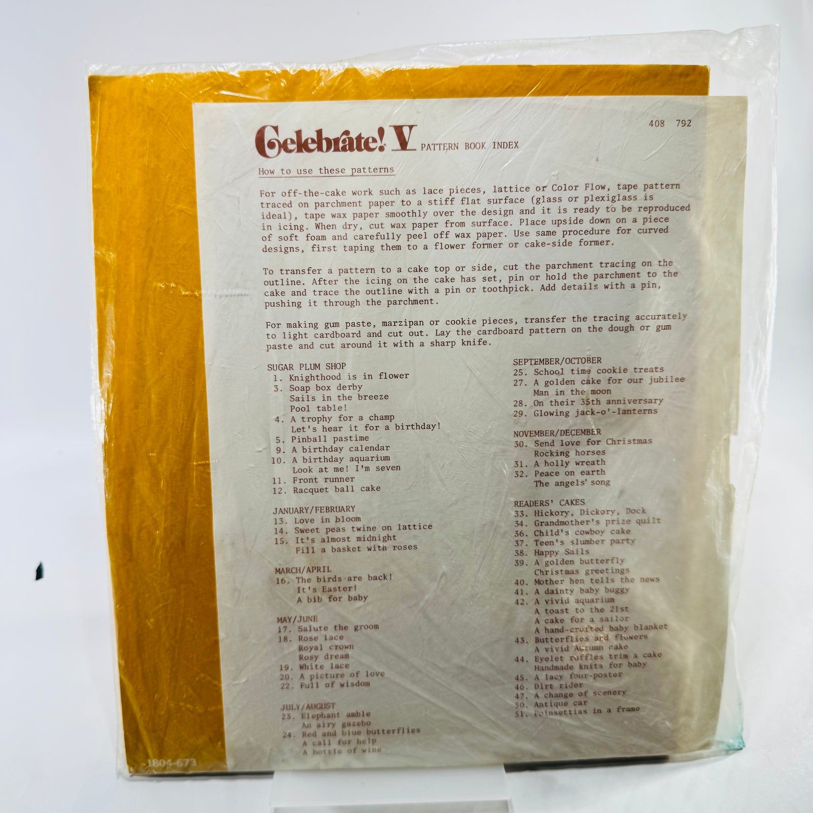 Celebrate! V Wilton 1978 Jubilee Edition Cake Decorating Pattern Book Factory Sealed