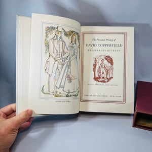 Vintage Heritage Press Hardcover w Slipcase — The Personal History of David Copperfield (1937 Heritage Press edition) — Charles Dickens | Illustrated by John Austen, Classic Literature / Victorian Novel