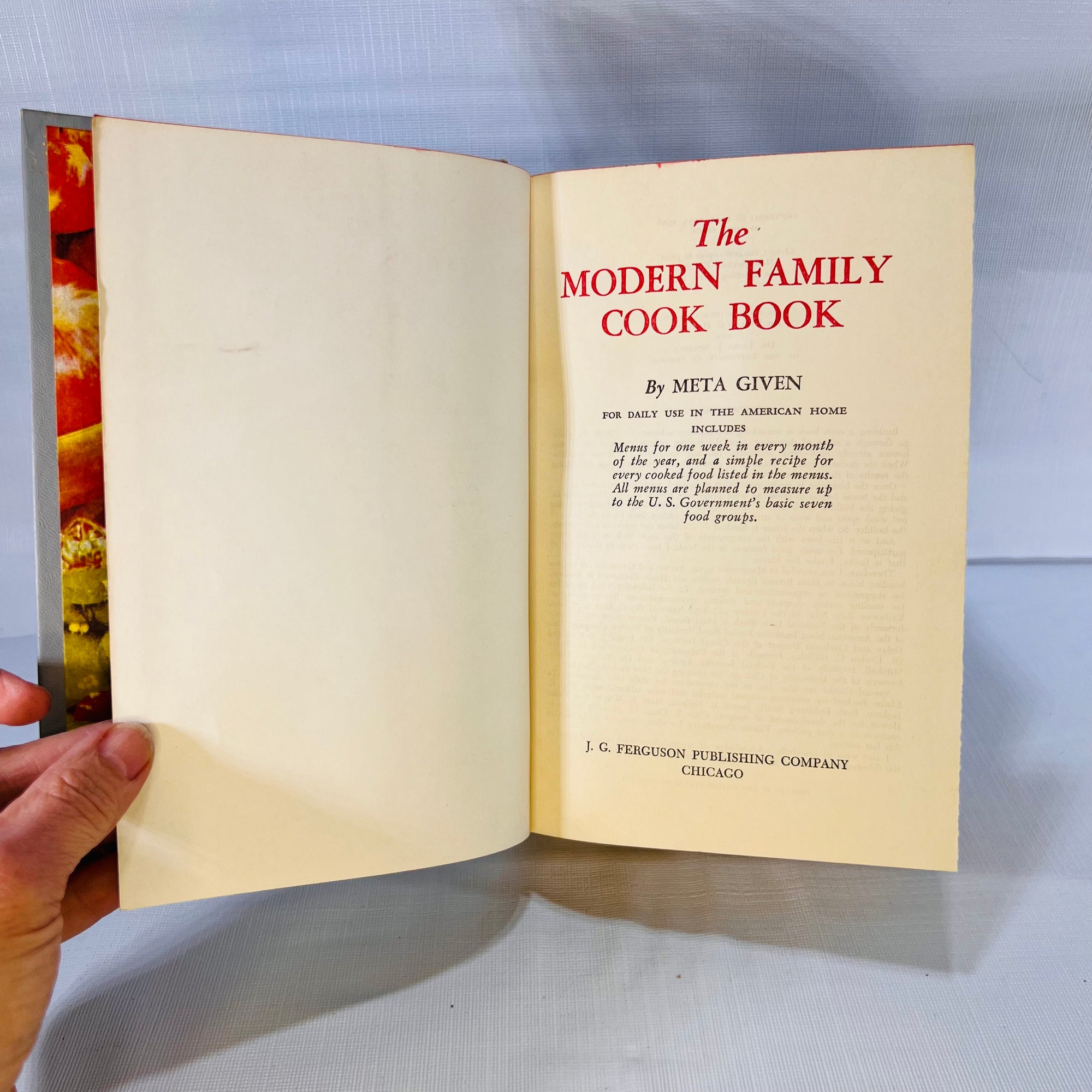 The Modern Family Cook Book by Meta Given 1958 published by J.G. Ferguson & Associates