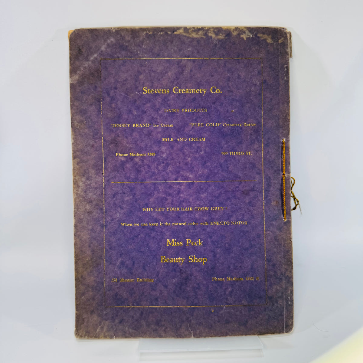 Vintage Church Community Cookbook — Sweets and Meats Directory (Bay City, Michigan) — Ladies Association, First Baptist Church | Local Ads + Recipes, Community Cookbook / Local History
