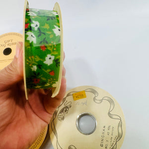 The Stephen Lawrence Co. Gift Tying Ribbon Lot of 4 Floral and Gingham Spools