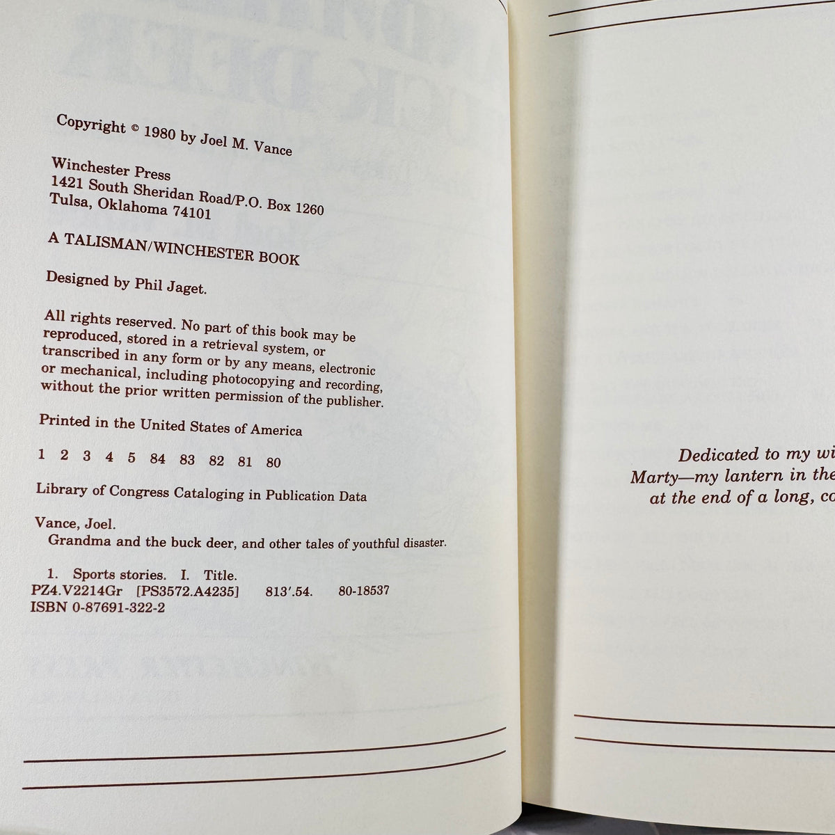 Grandma and the Buck Deer by Joel M. Vance | 1980 Winchester Press