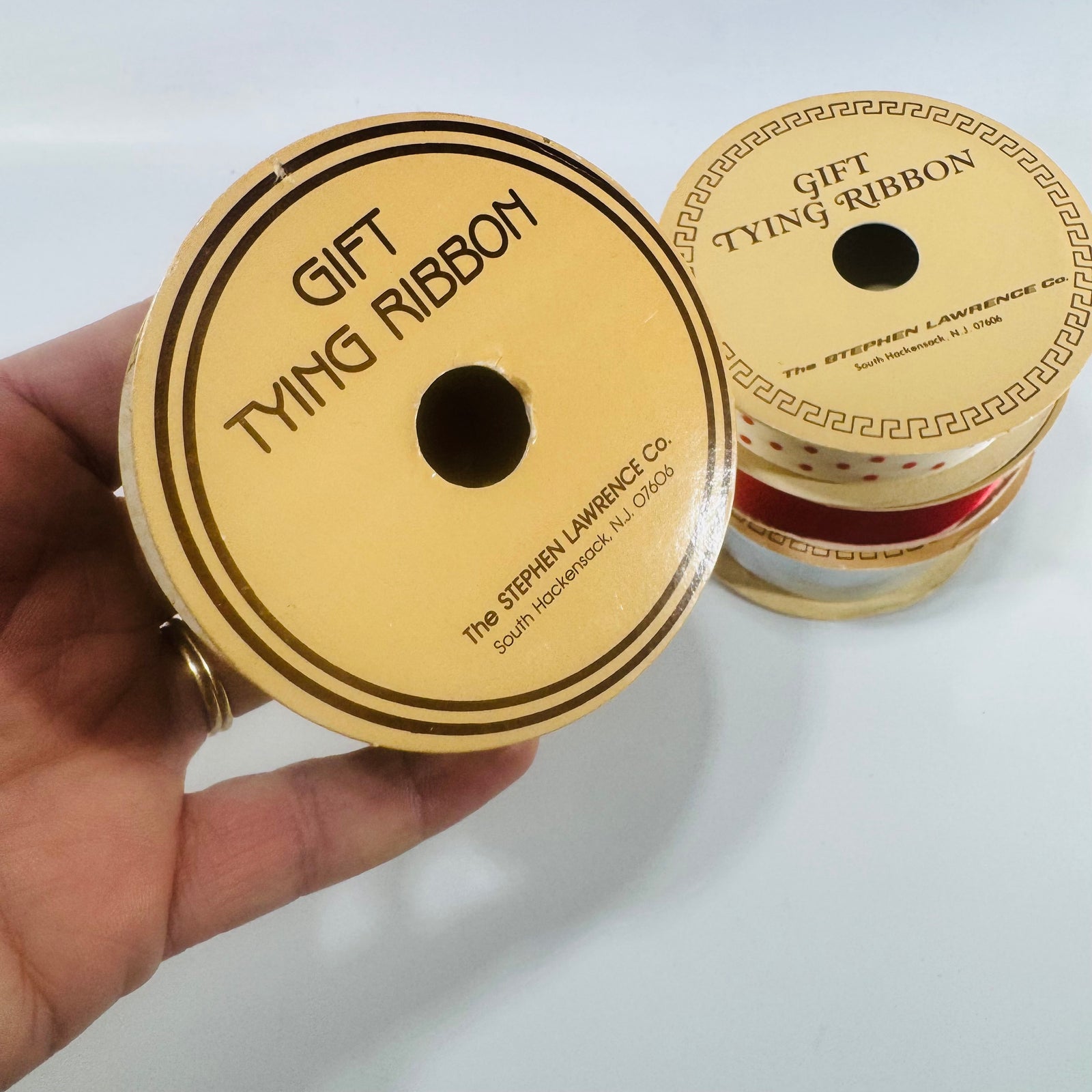 Stephen Lawrence and Classique Gift Tying Ribbon Lot of 7 Vintage Spools