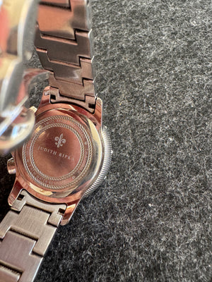 Judith Ripka Stainless Steel Chronograph Watch | Mother-of-Pearl Dial + Crystal Bezel