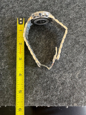 Judith Ripka Stainless Steel Chronograph Watch | Mother-of-Pearl Dial + Crystal Bezel