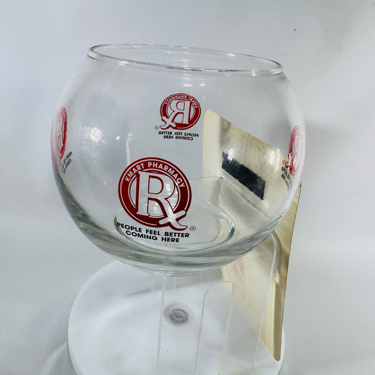 Vintage Kmart Pharmacy Rx Glass + Emergency Phone Numbers Fridge Magnet, Red K Logo Promo, Retro Drugstore Collectibles