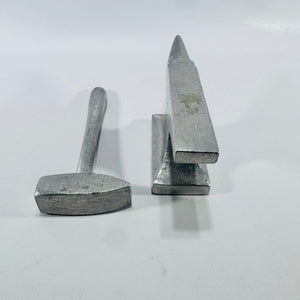 L.L.H. Miniature Anvil and Hammer 1970s Cast Metal Wilton Armetale Attribution