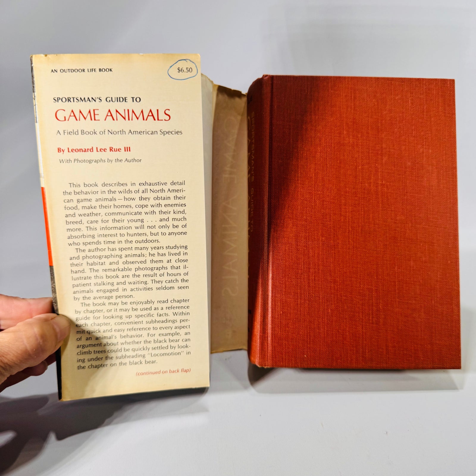 Sportsman's Guide to Game Animals by Leonard Lee Rue III | 1971 Outdoor Life Book | Vintage Field Guide | Wildlife Photography | Hardcover DJ