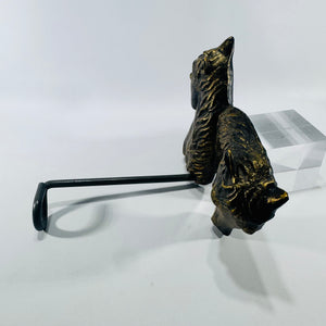 Double Horse Head Wall Hook Vintage Cast Metal Equestrian Tack Hanger